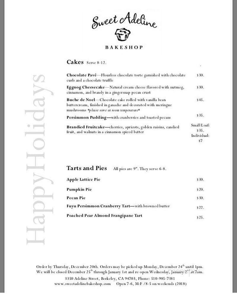 Menu page 1