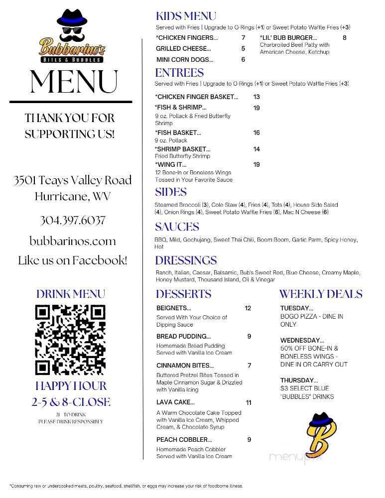 Menu page 1