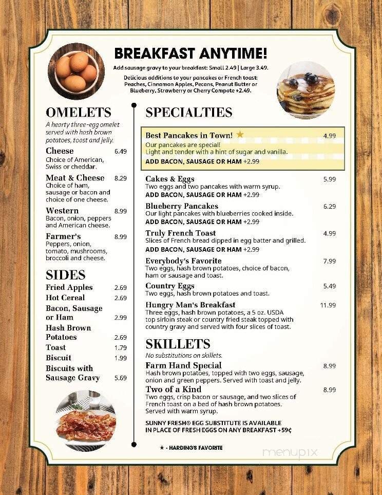 Menu page 1