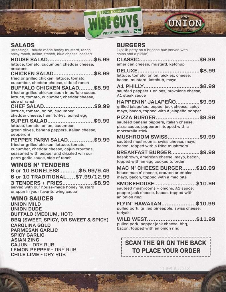 Menu page 1