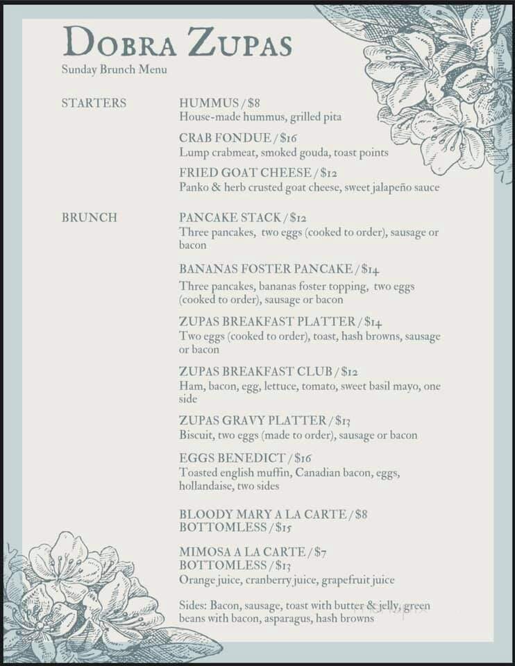 Menu page 1