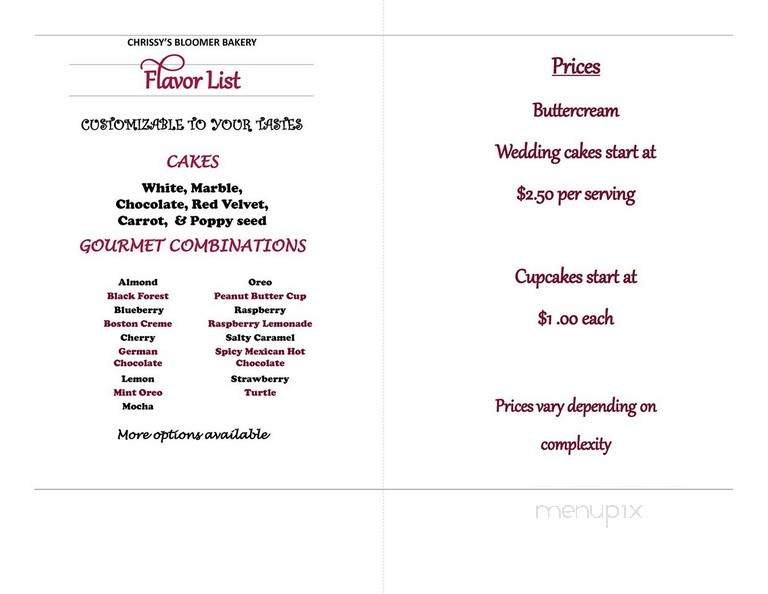 Menu page 1
