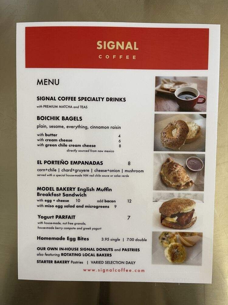 Menu page 1
