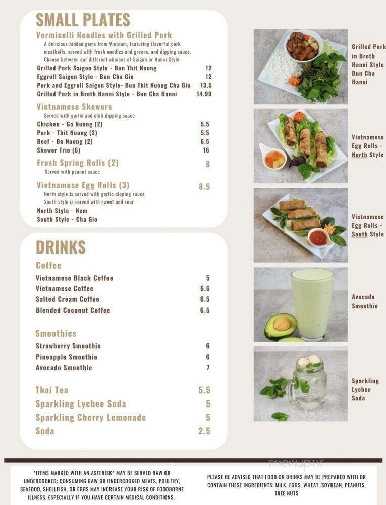 Menu page 1