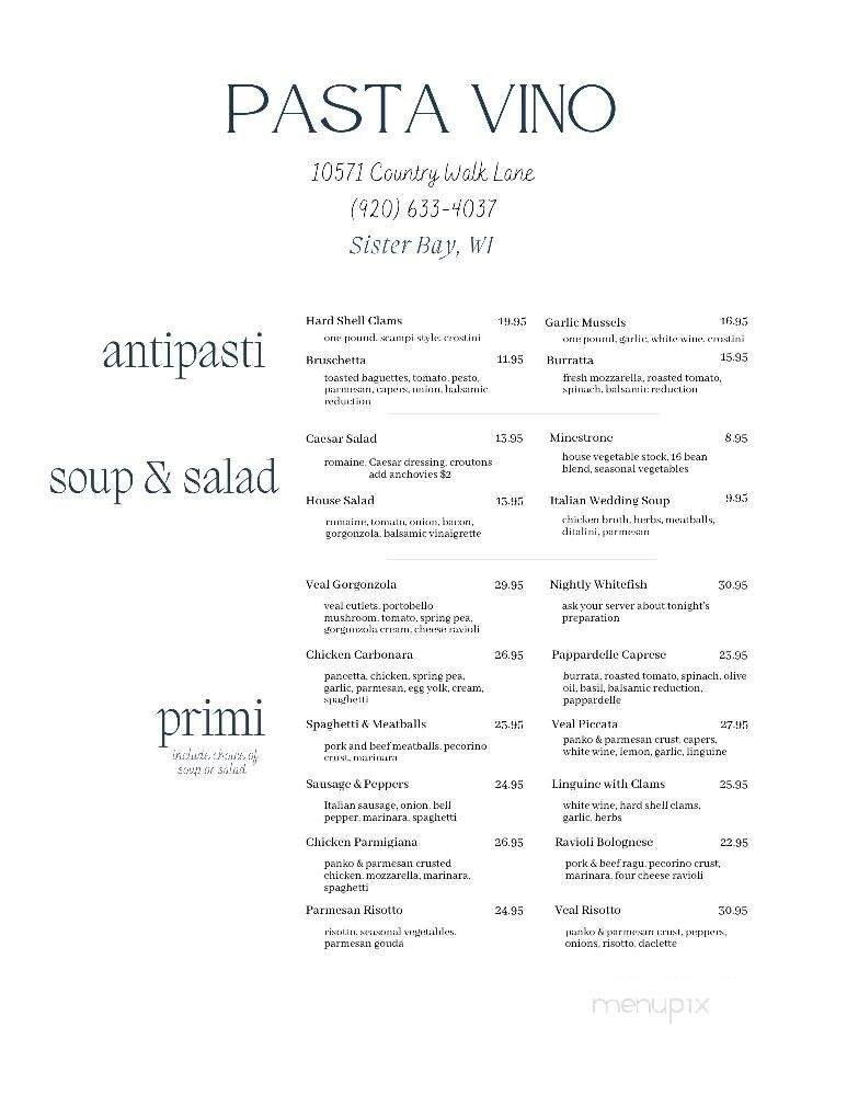 Menu page 1