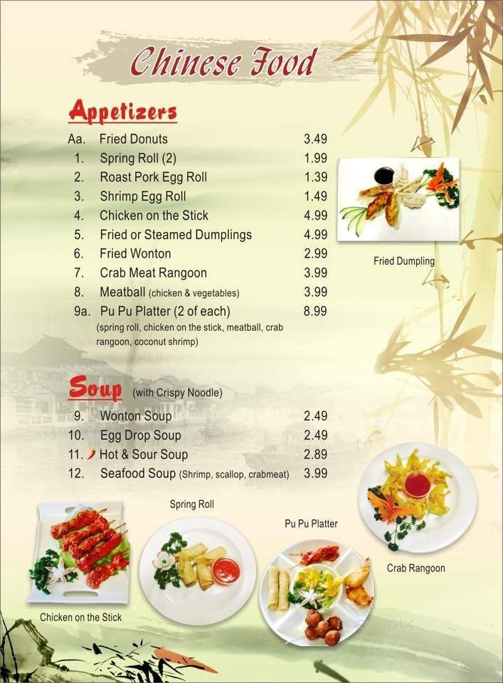 Menu page 1