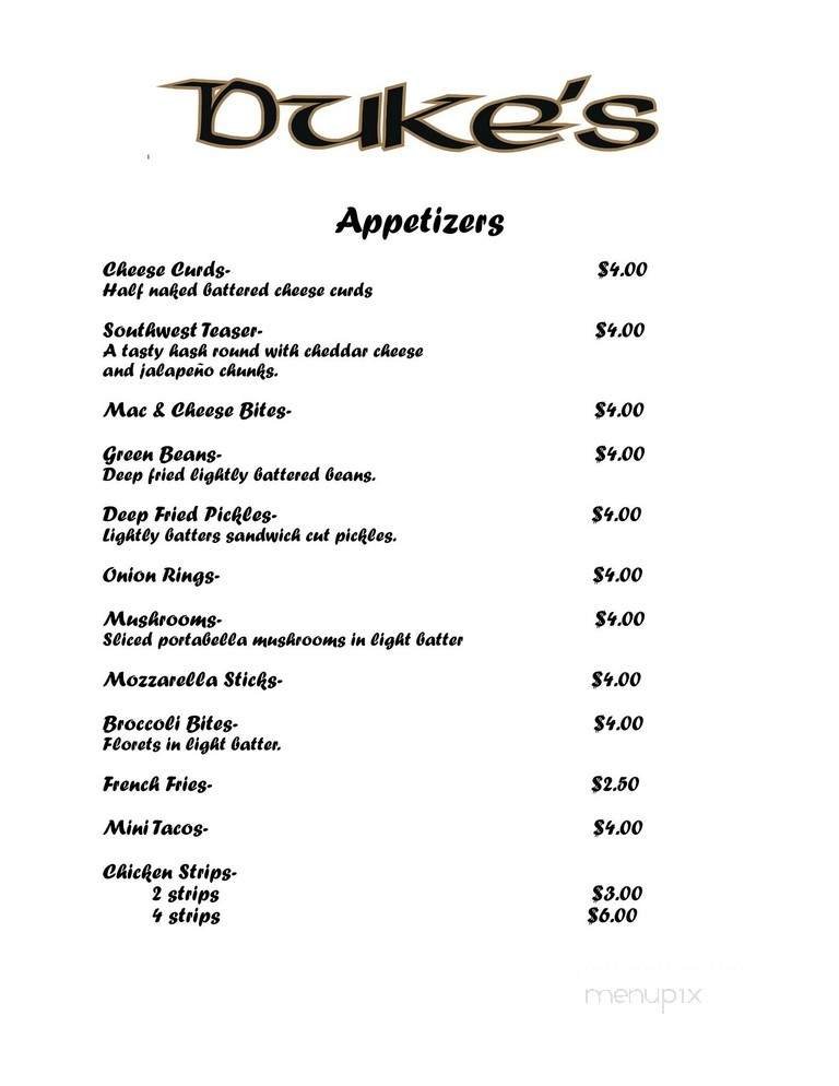 Menu page 1