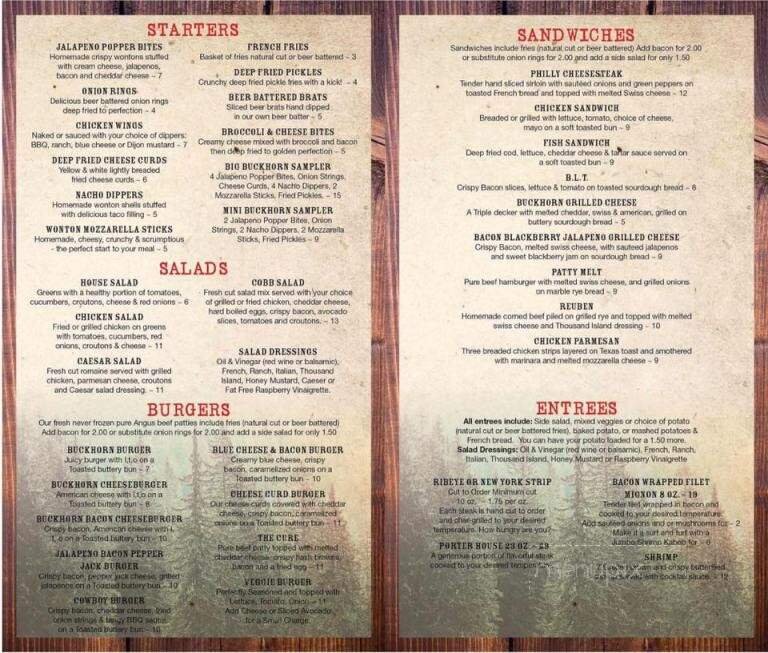Menu page 1