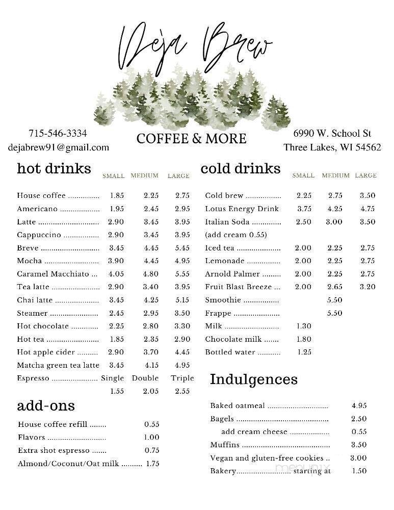 Menu page 1