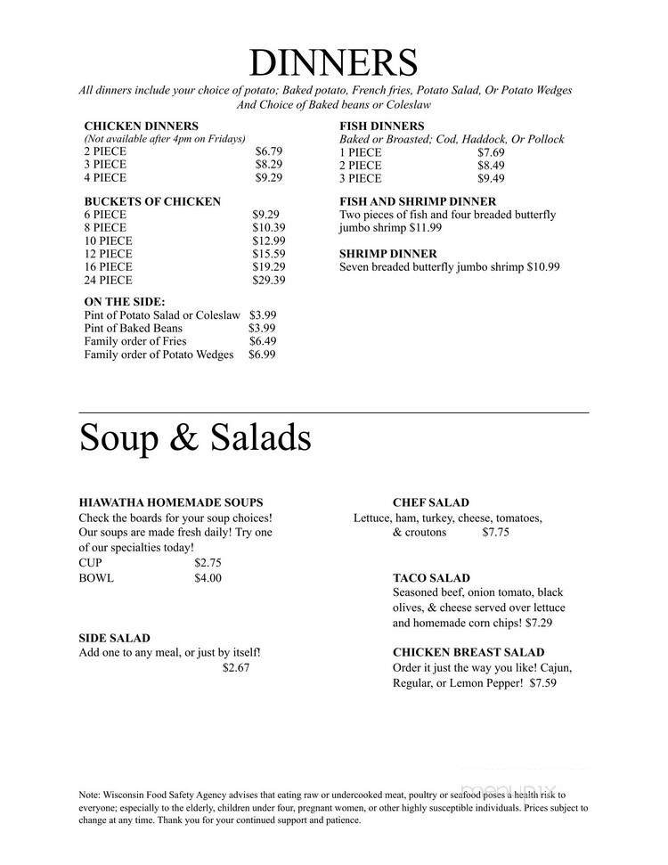 Menu page 2
