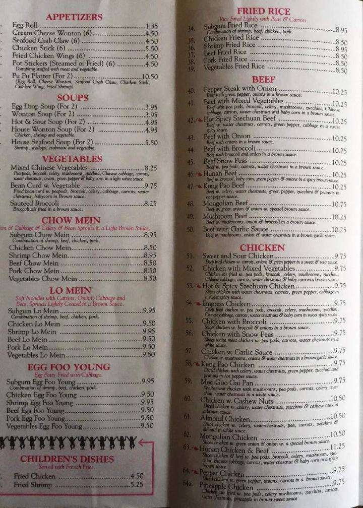 Menu page 1