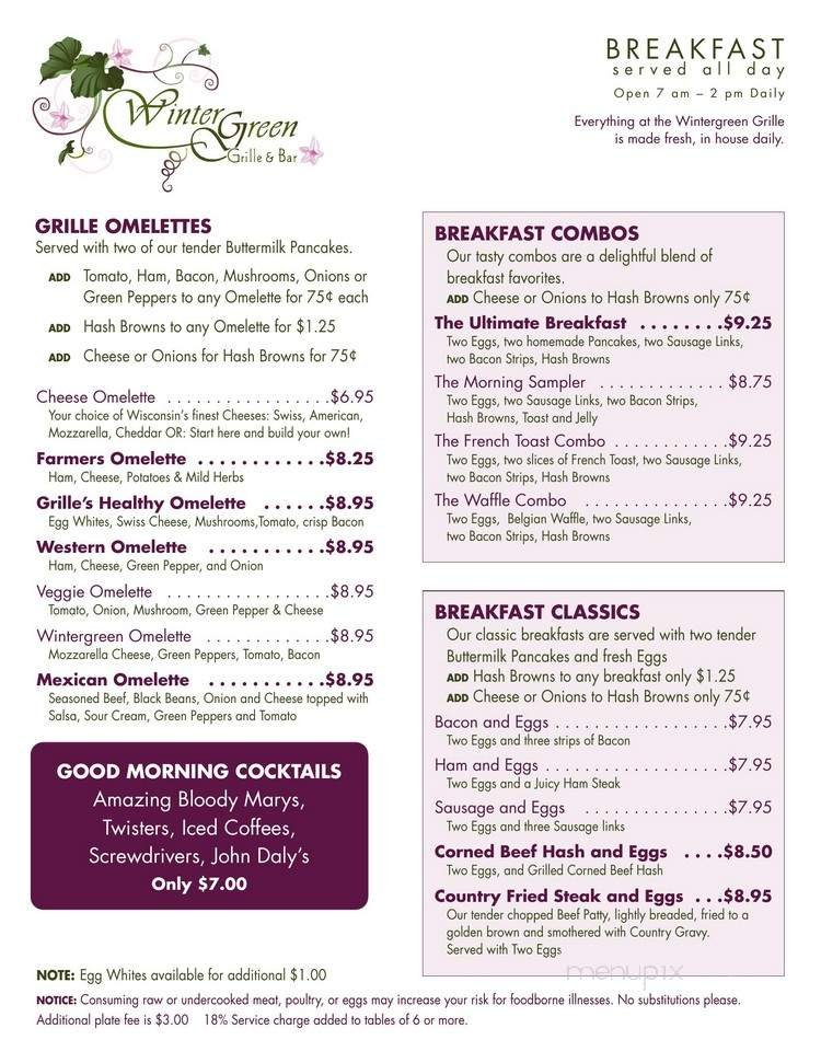 Menu page 1