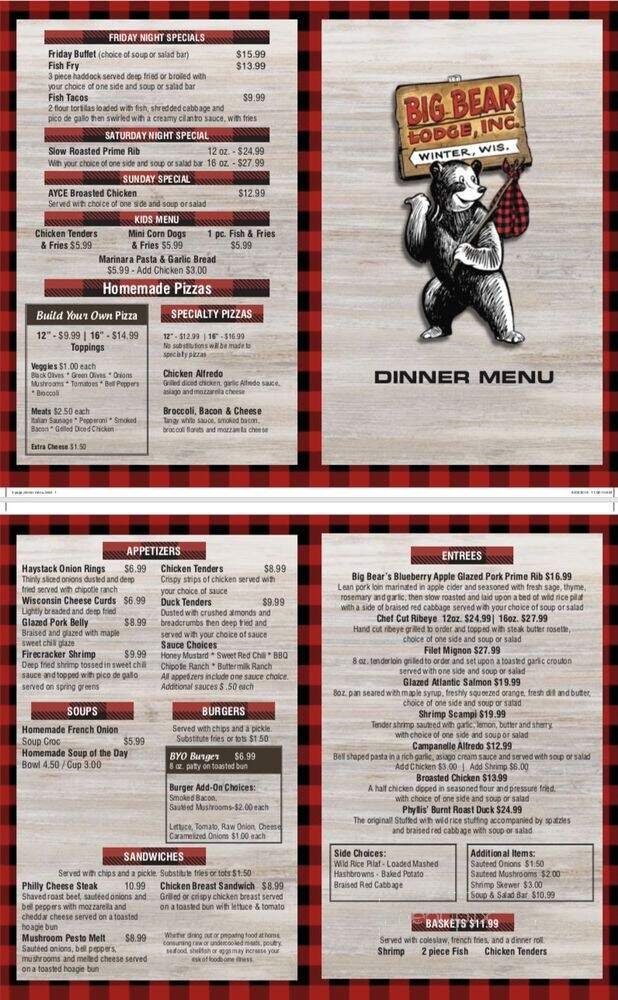 Menu page 2