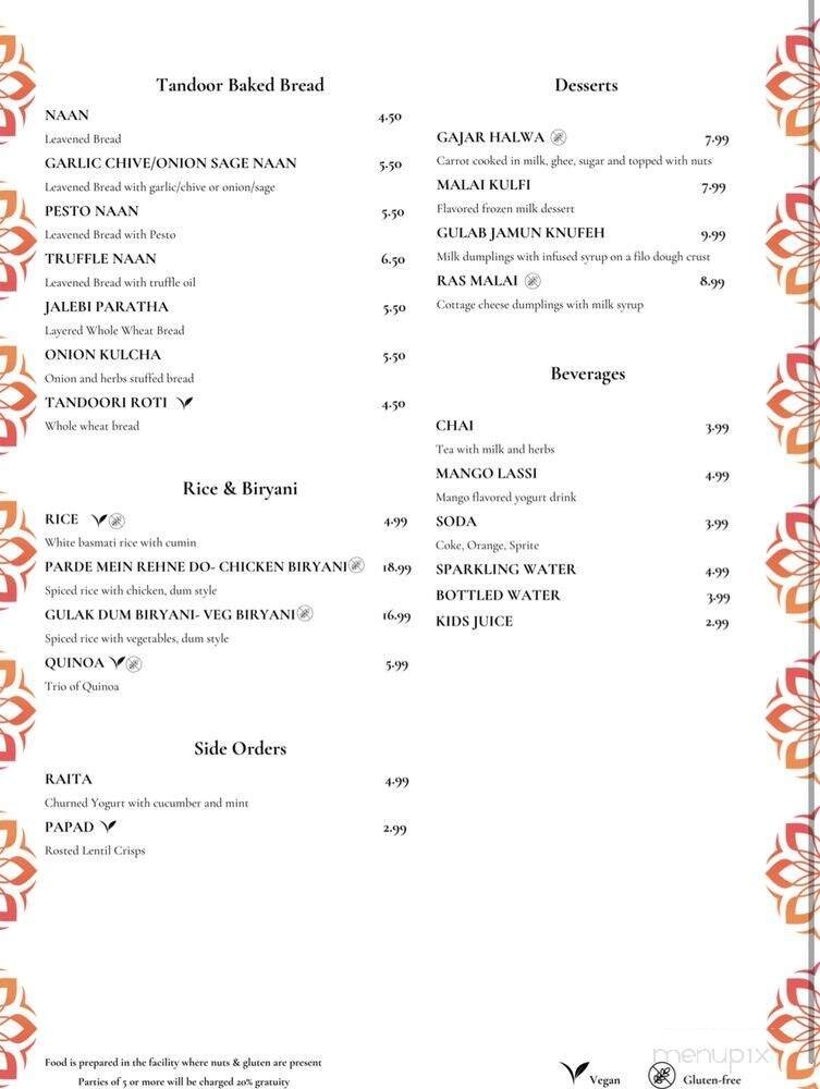 Menu page 2