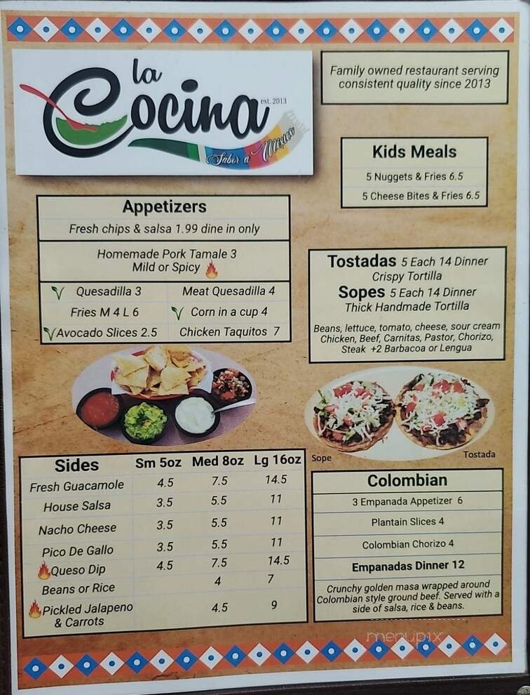 Menu page 1