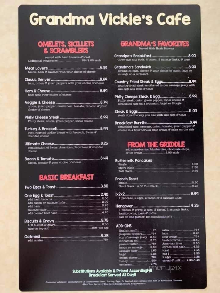 Menu page 1