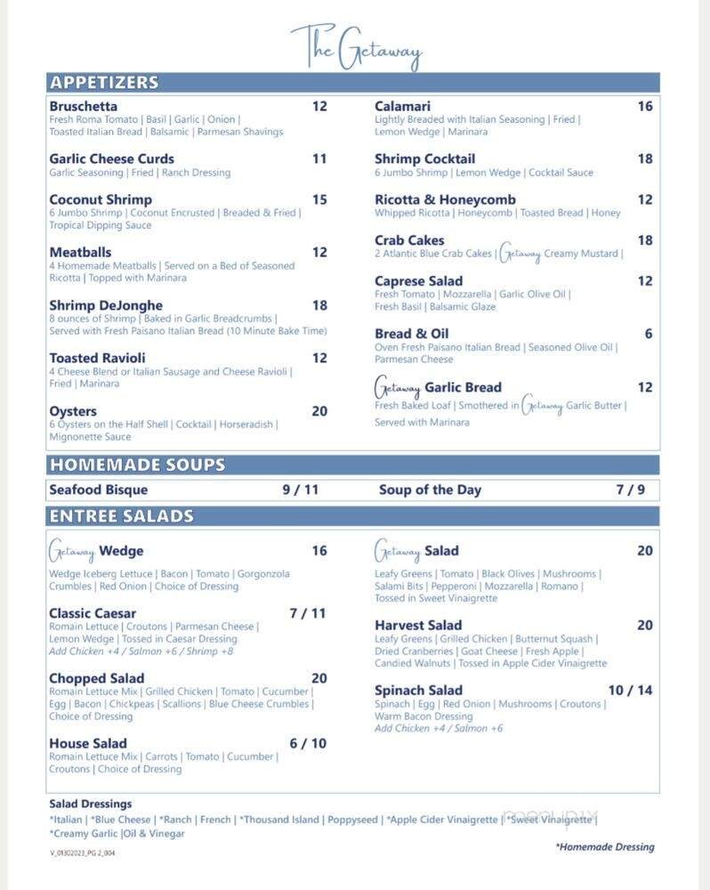Menu page 1