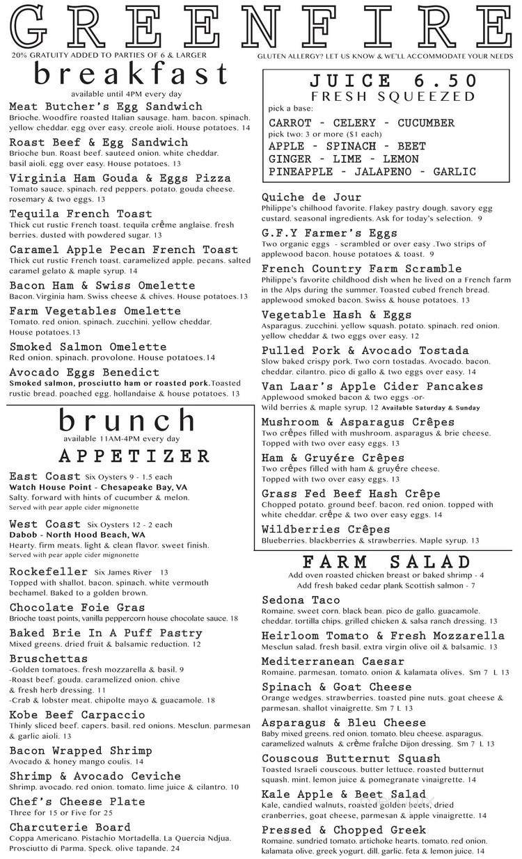 Menu page 1