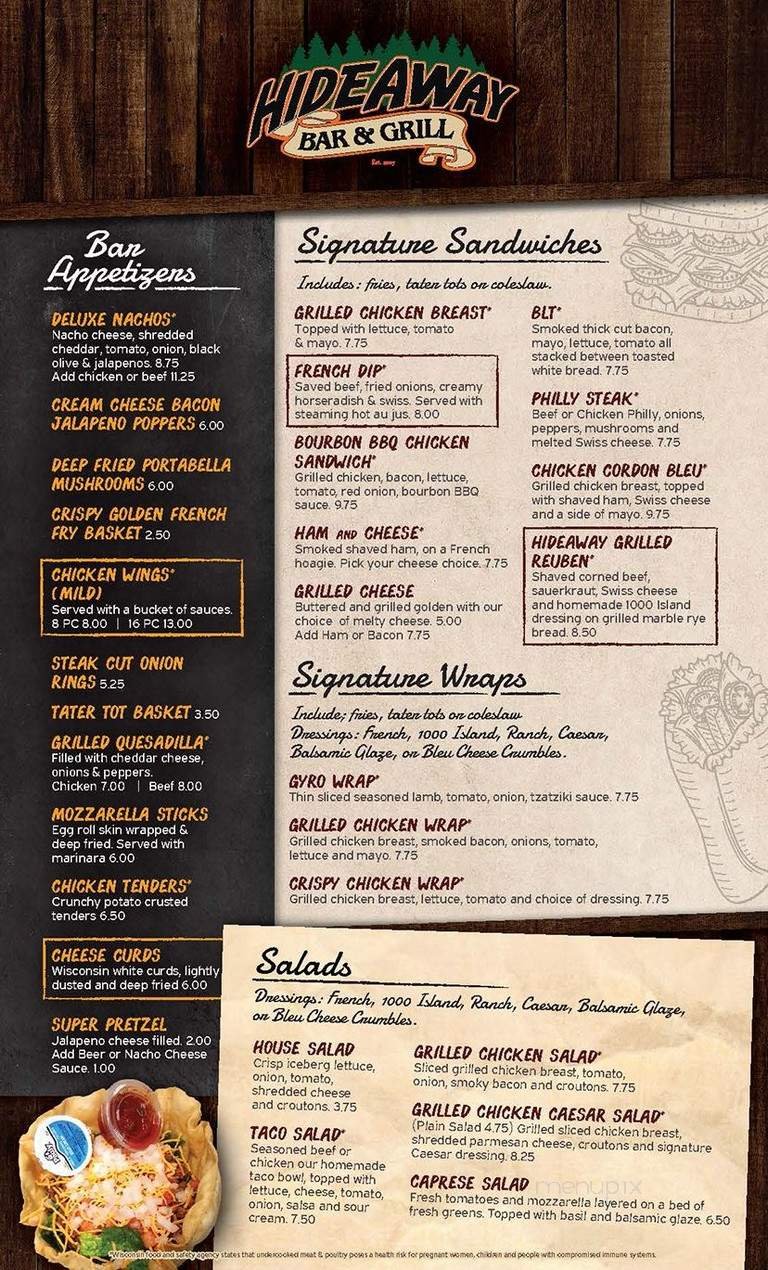 Menu page 1
