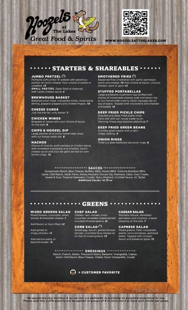 Menu page 1