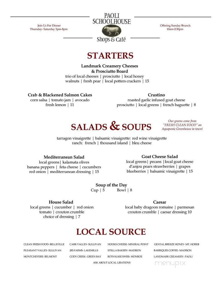 Menu page 1
