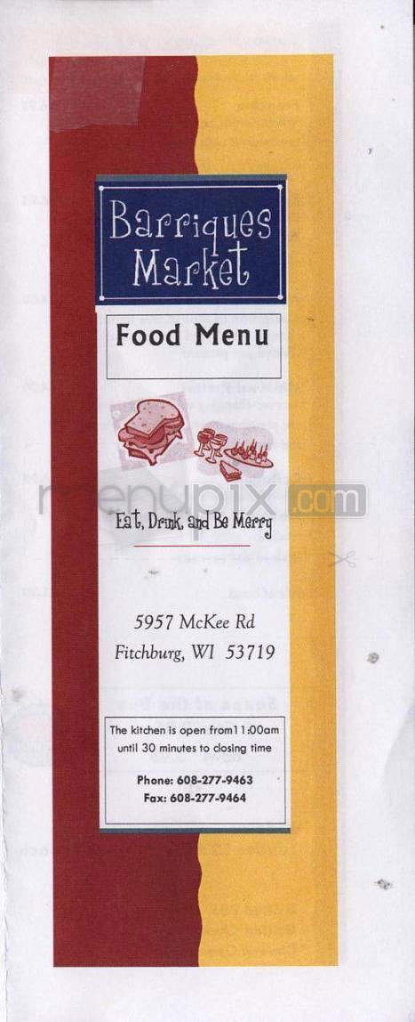 Menu page 1