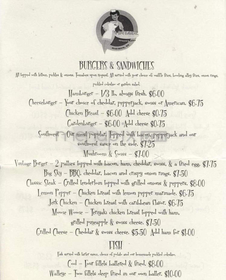 Menu page 1