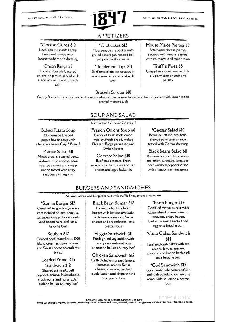 Menu page 1
