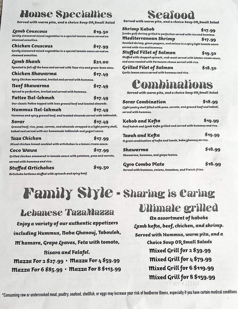 Menu page 2