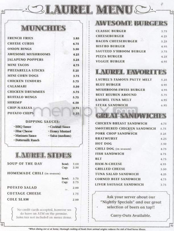 Menu page 1