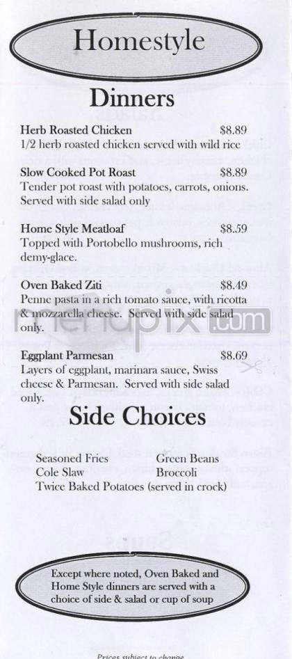 Menu page 1