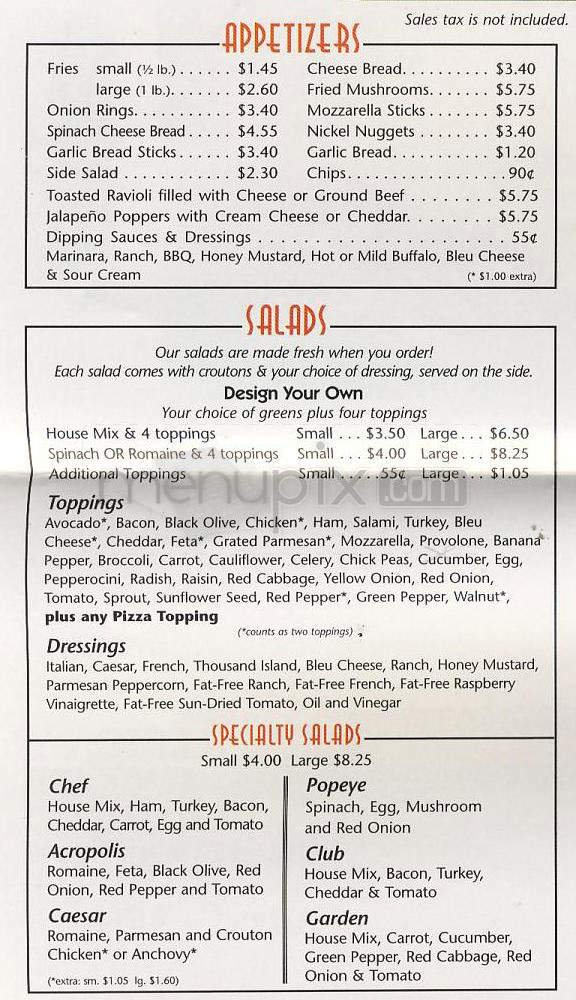Menu page 2