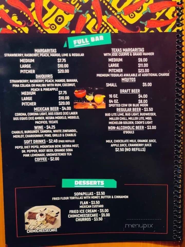 Menu page 1