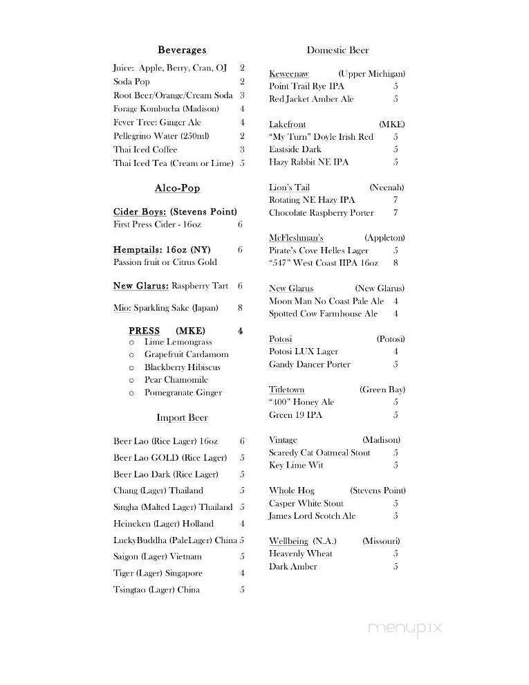 Menu page 1