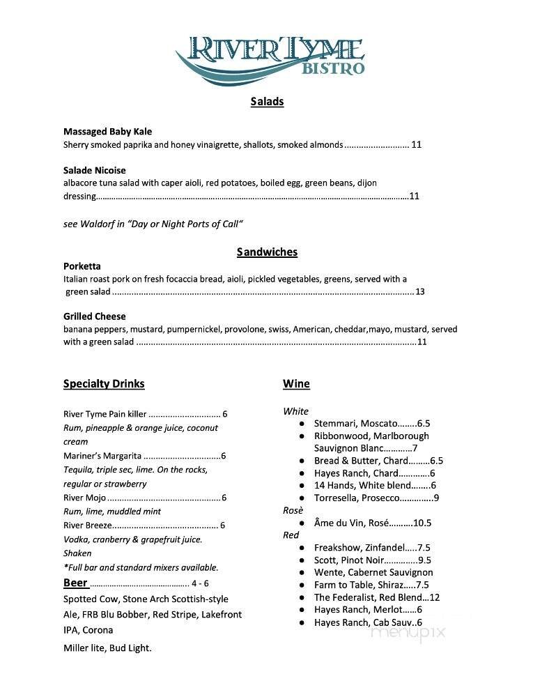 Menu page 1