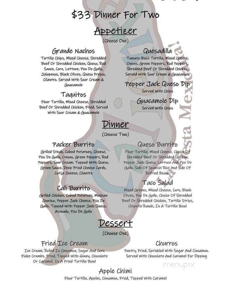Menu page 1