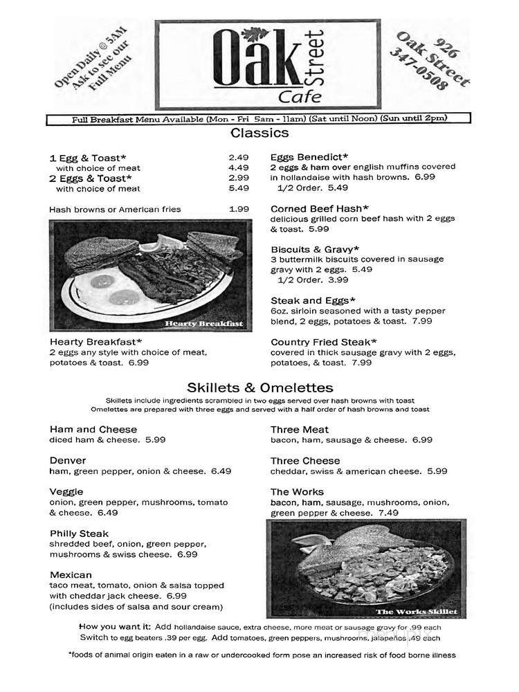 Menu page 1
