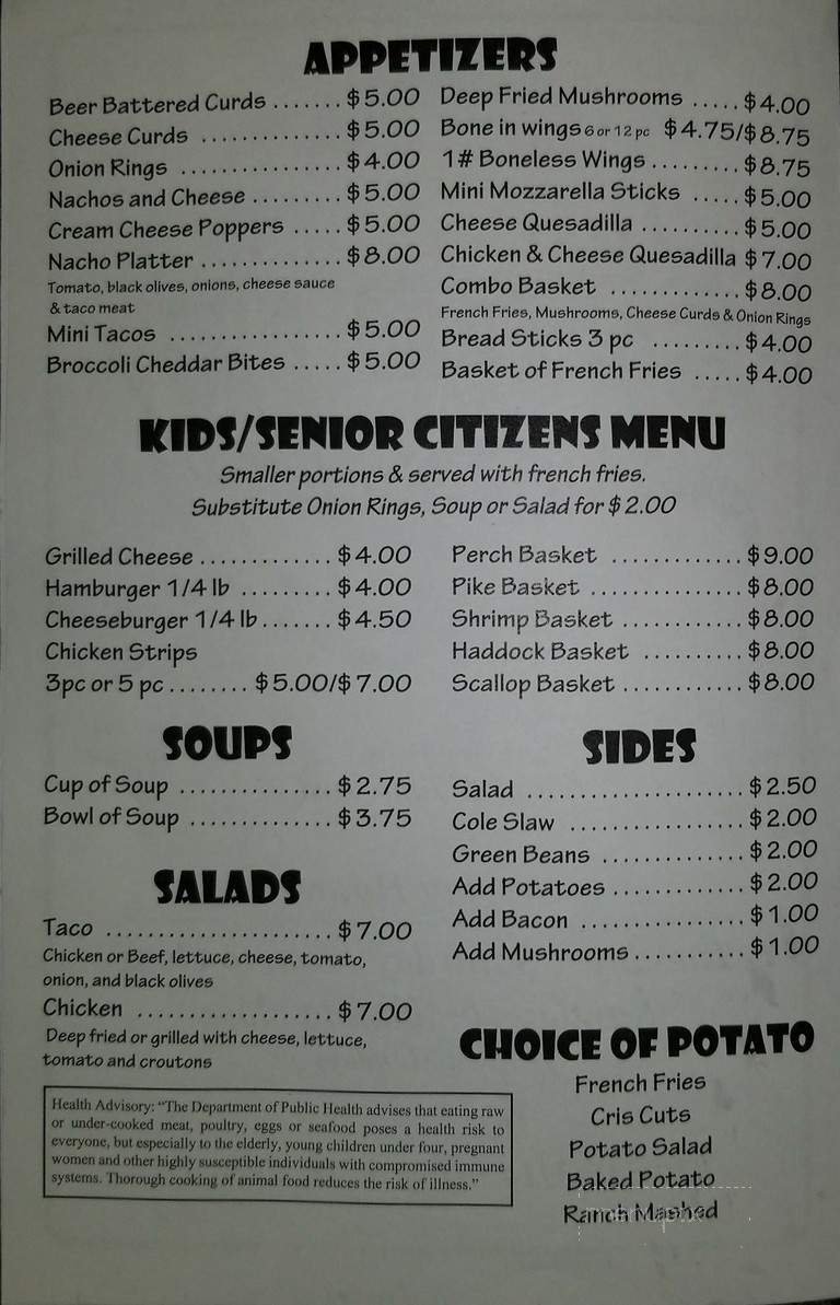 Menu page 1