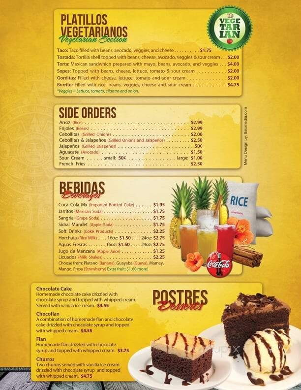 Menu page 1