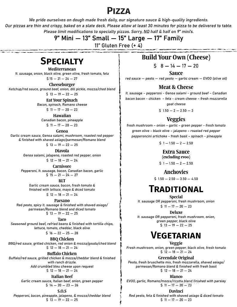 Menu page 1