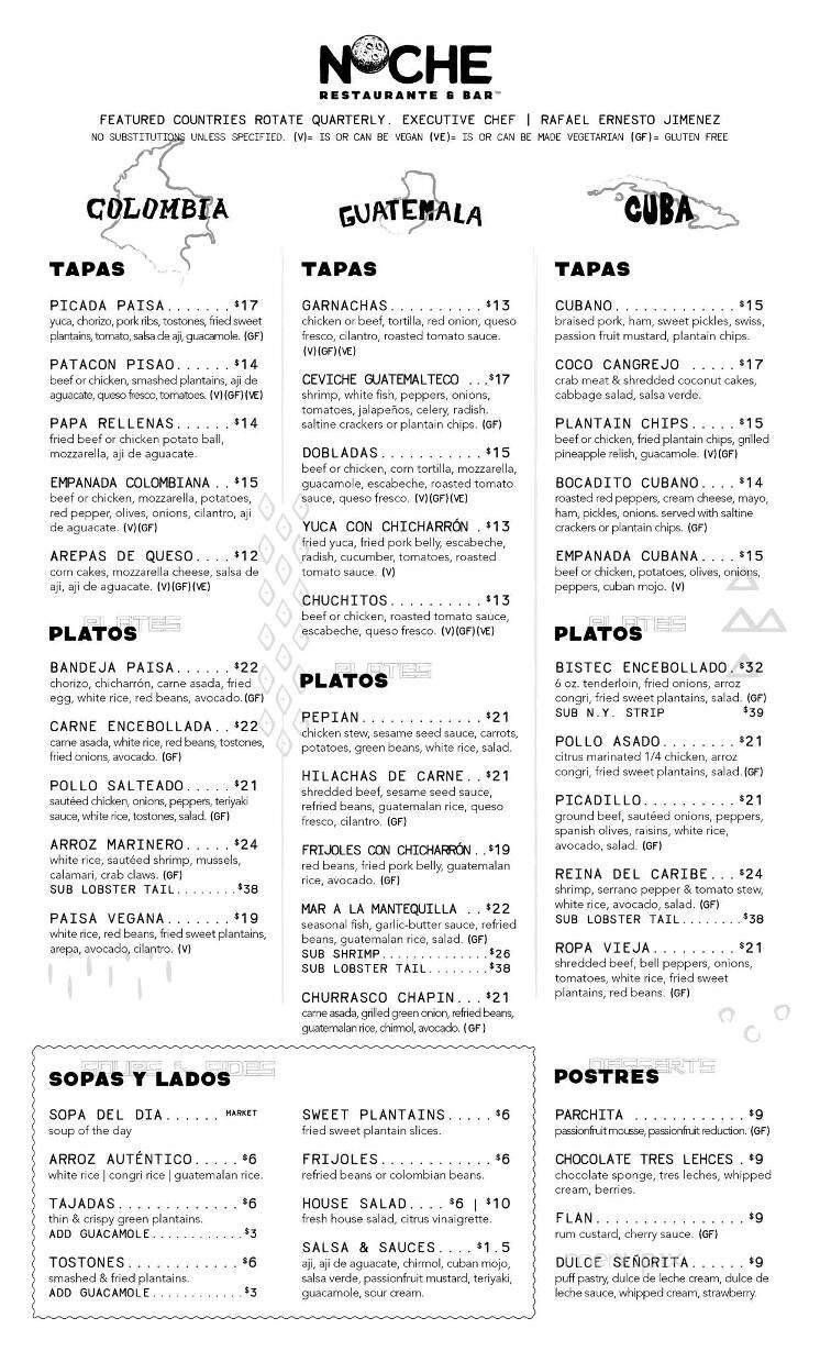 Menu page 1