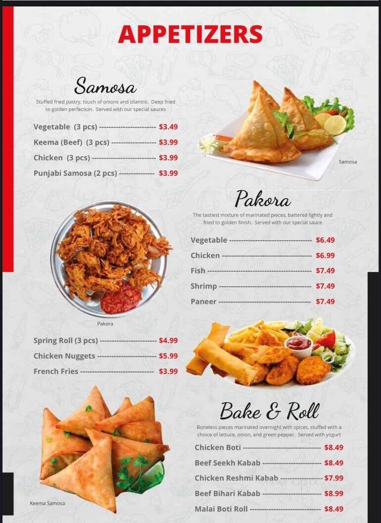 Menu page 1