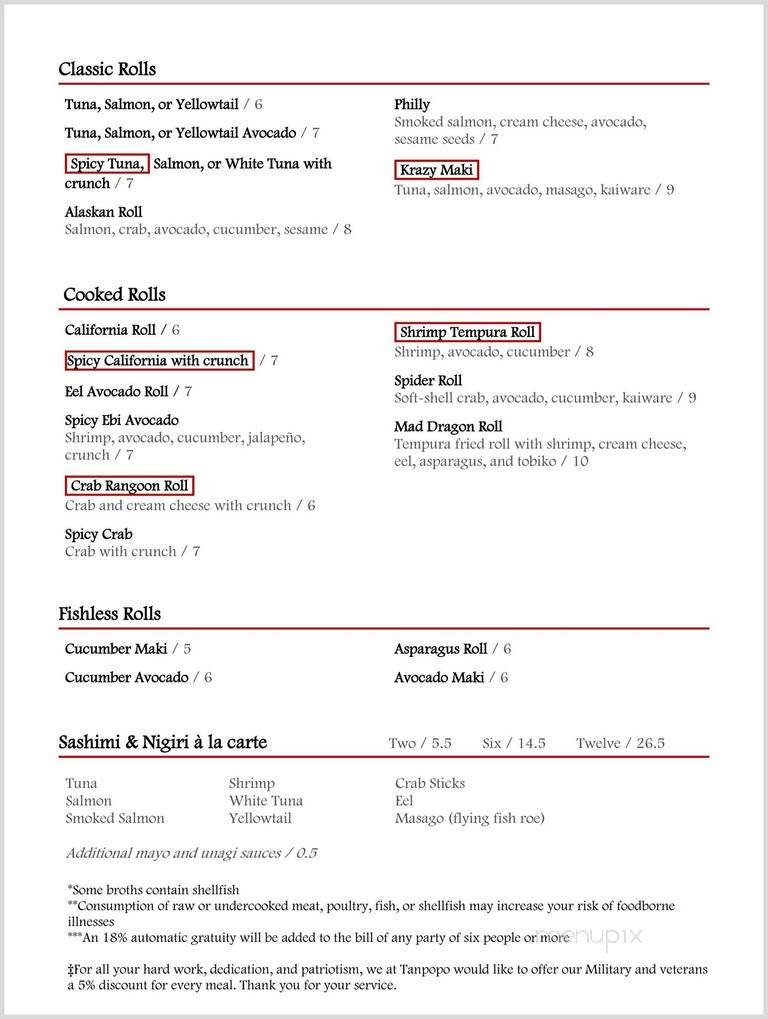 Menu page 2