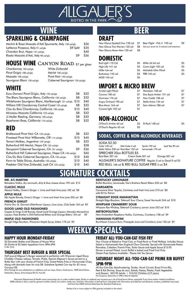 Menu page 2