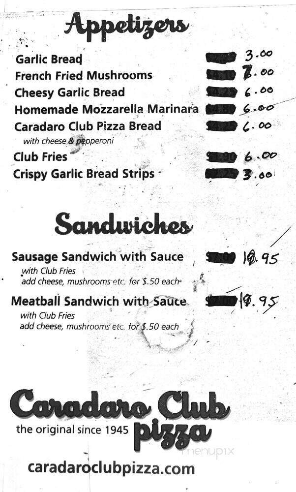 Menu page 1