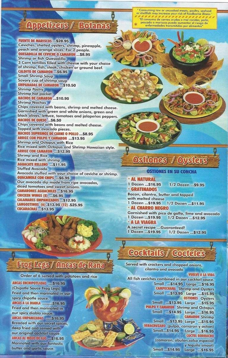 Menu page 1