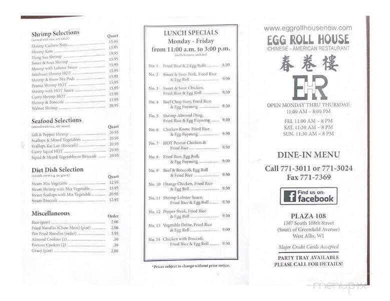 Menu page 1
