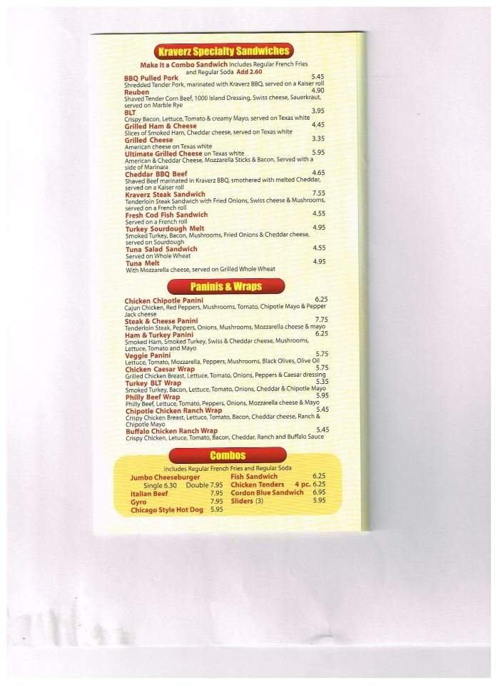 Menu page 2