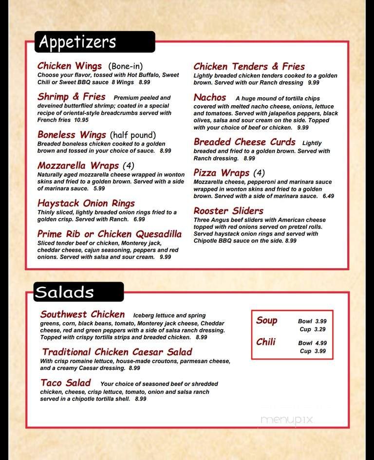 Menu page 1