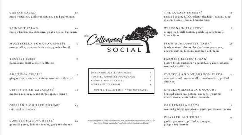 Menu page 1
